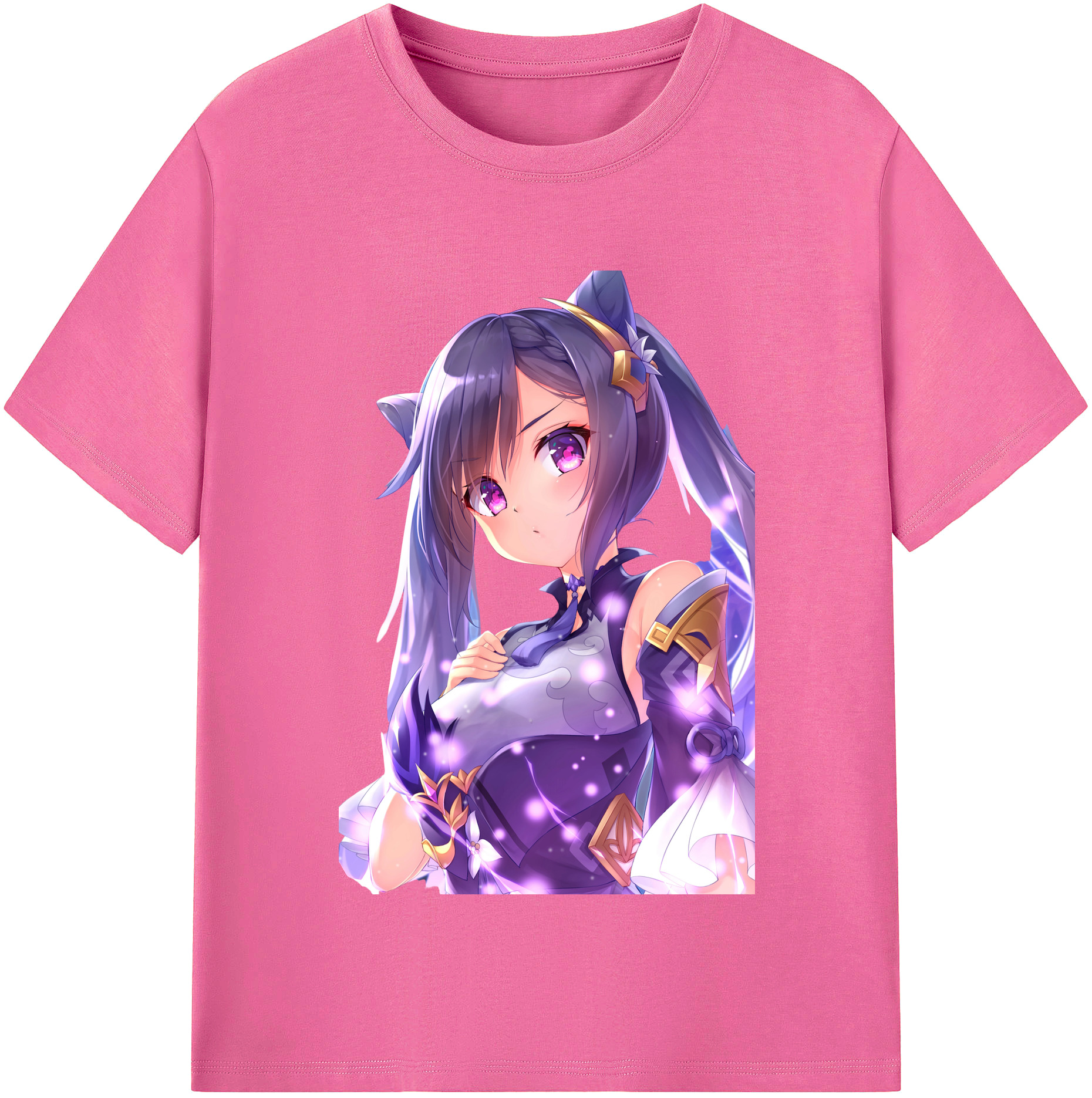 げんし神 刻晴 こくせい genshin Kokusei レディースカジュアルプリントTシャツ（綿100％）